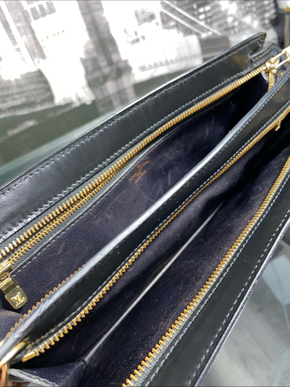 Authentic Louis Vuitton Black Epi Leather Double Sided Bag - Picture 10 of 17